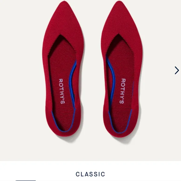 Rothys Red Point Flats size 8 EUC - Picture 11 of 11